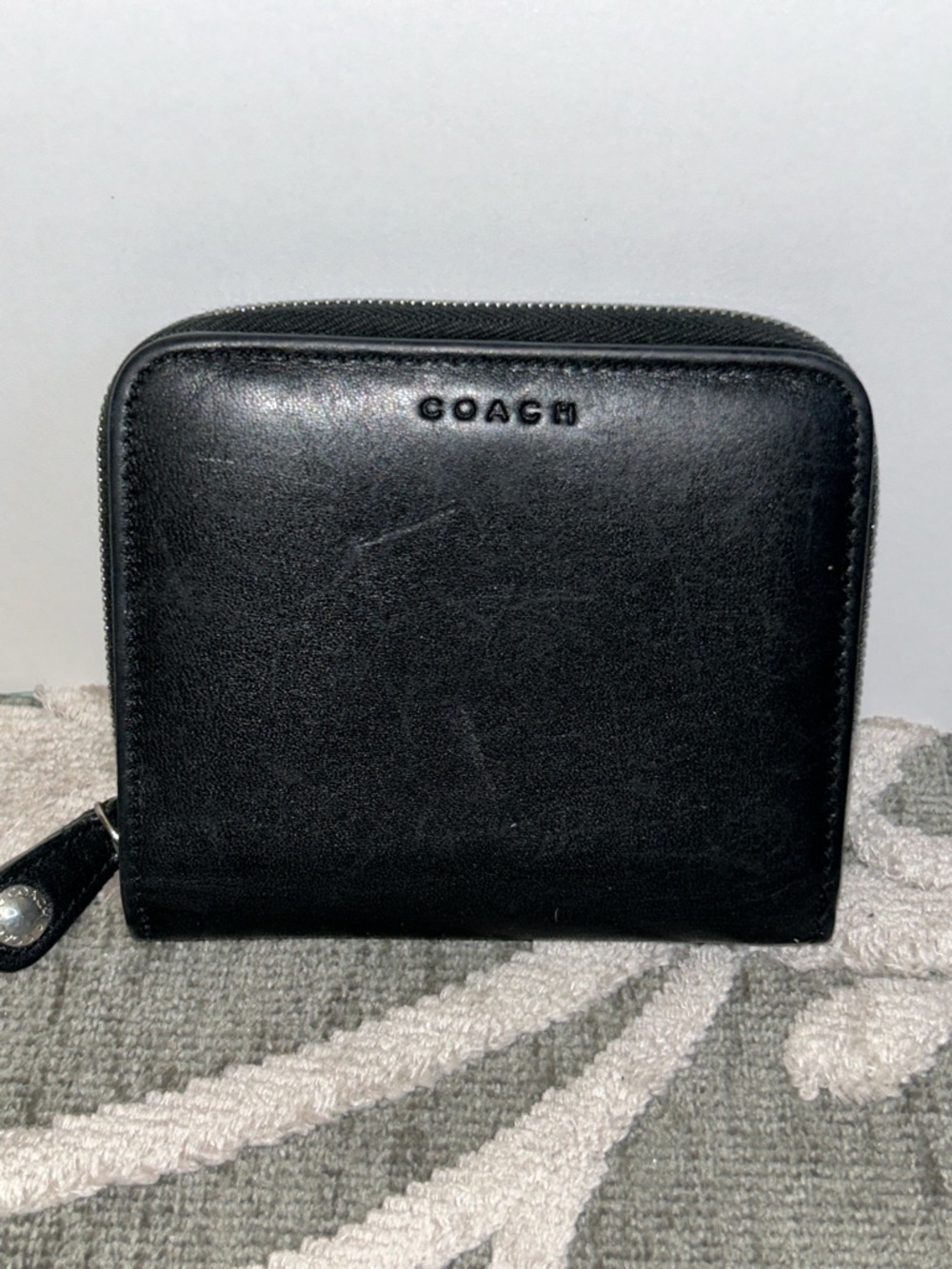 Coach universal compact leather wallet